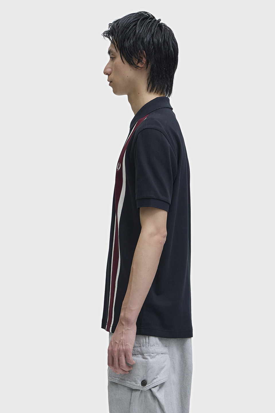 Tramline Polo Shirt(S 102：BLACK): | FRED PERRY JAPAN | フレッド