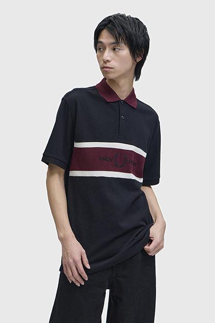 Embroidered Panel Polo Shirt
