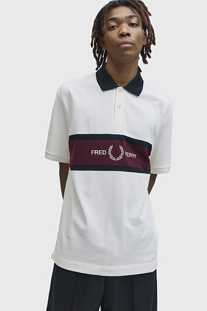 Embroidered Panel Polo Shirt