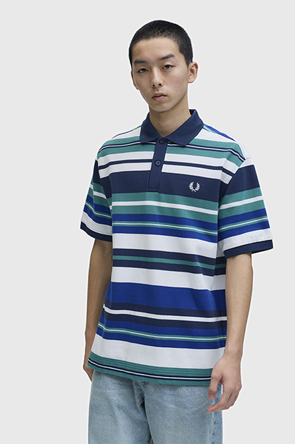 Striped Relaxed Polo Shirt