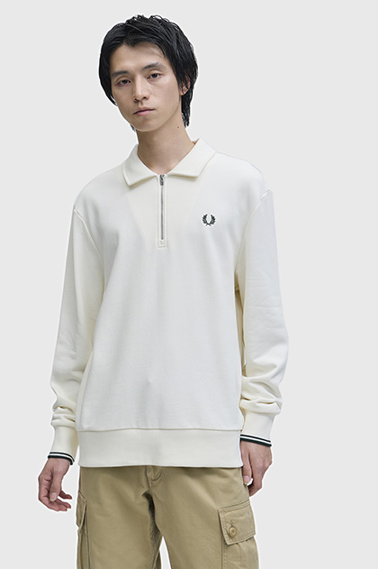 Half Zip Collared Sweatshirt