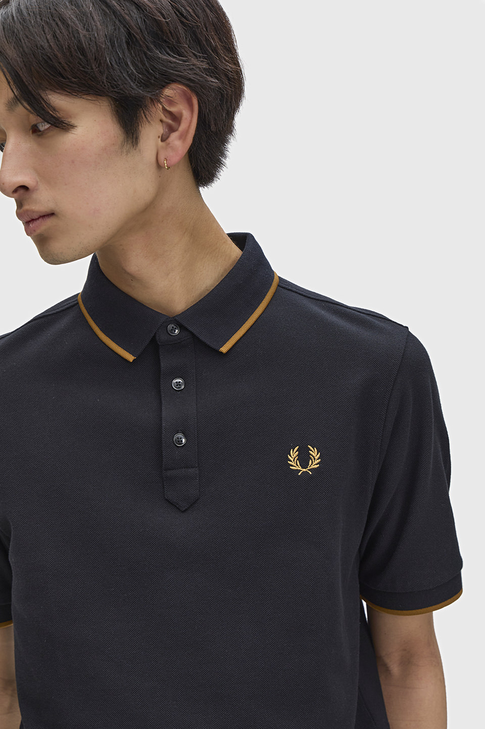 Collar Stand Polo Shirt(S 102:BLACK): | FRED PERRY JAPAN Collar Stand Polo Shirt(S 102:BLACK): | FRED PERRY JAPAN