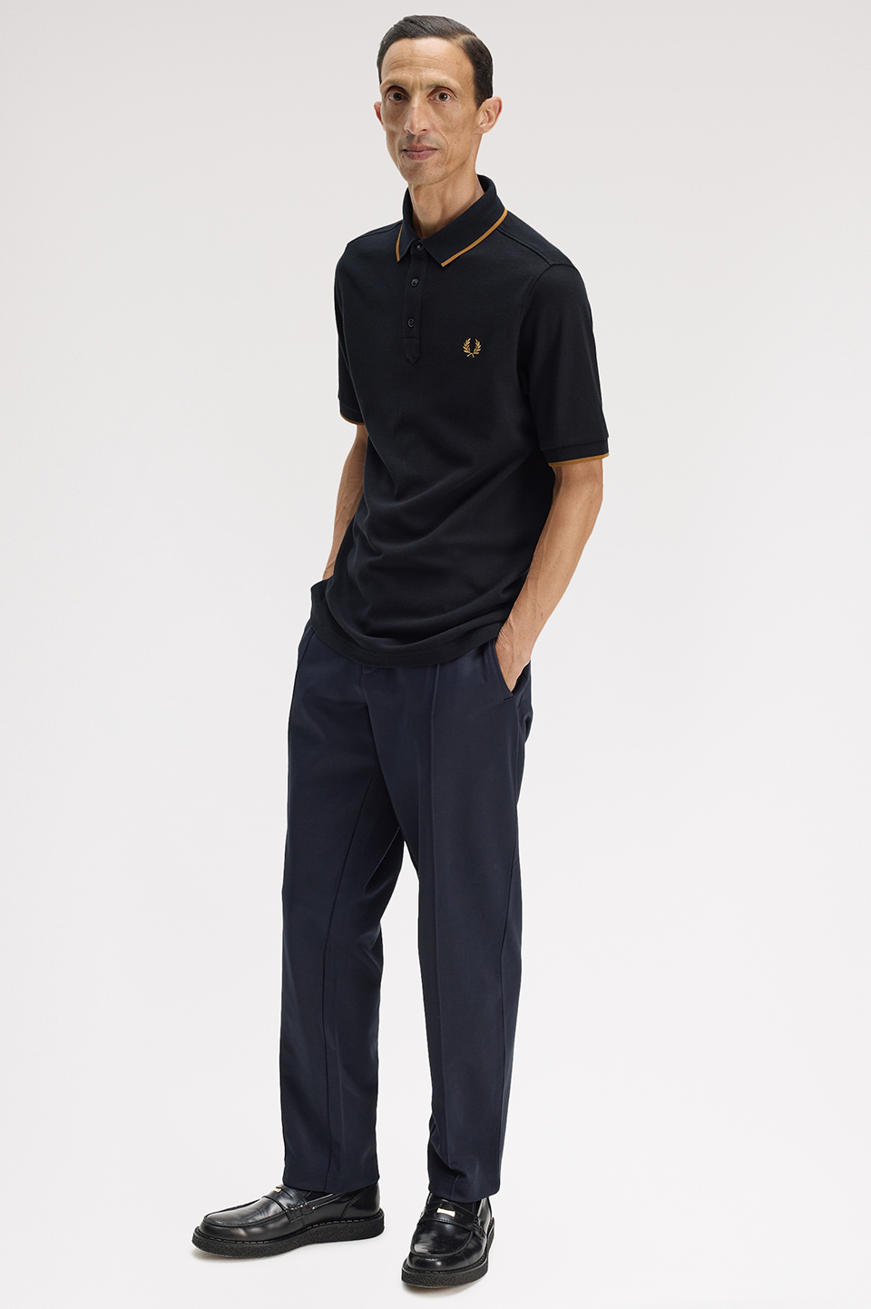Collar Stand Polo Shirt(S 102:BLACK): | FRED PERRY JAPAN Collar Stand Polo Shirt(S 102:BLACK): | FRED PERRY JAPAN