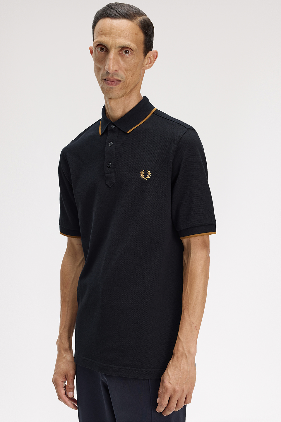 Collar Stand Polo Shirt(S 102：BLACK): | FRED PERRY JAPAN