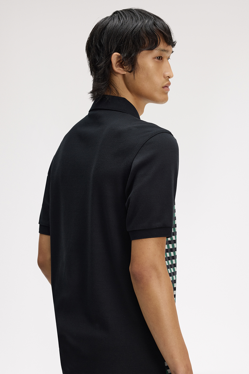 Geometric Polo Shirt(S 102：BLACK): | FRED PERRY JAPAN | フレッド