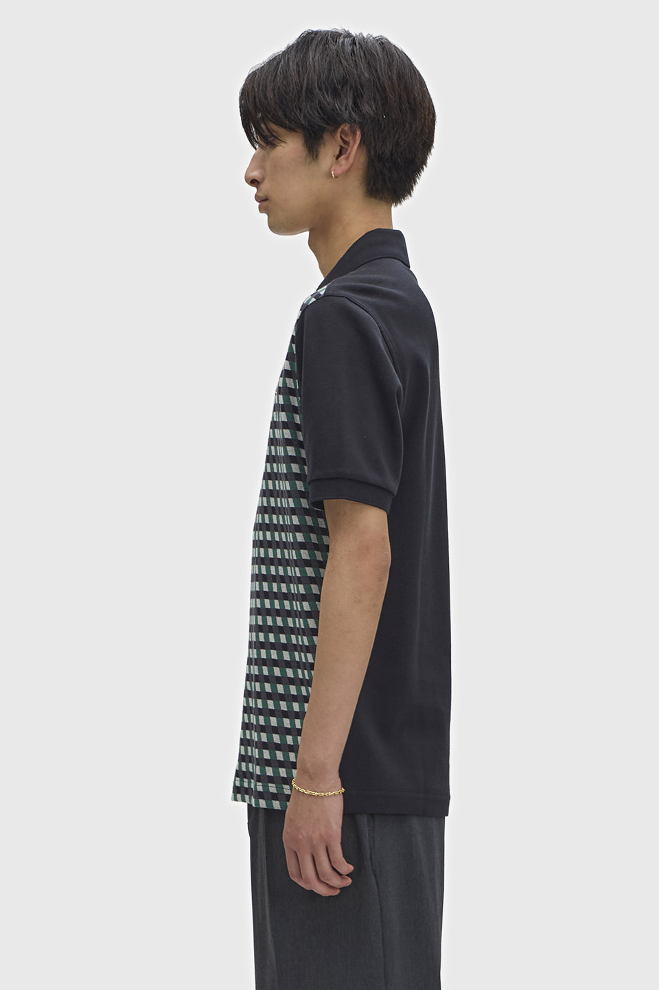 Geometric Polo Shirt(S 102：BLACK): | FRED PERRY JAPAN | フレッド