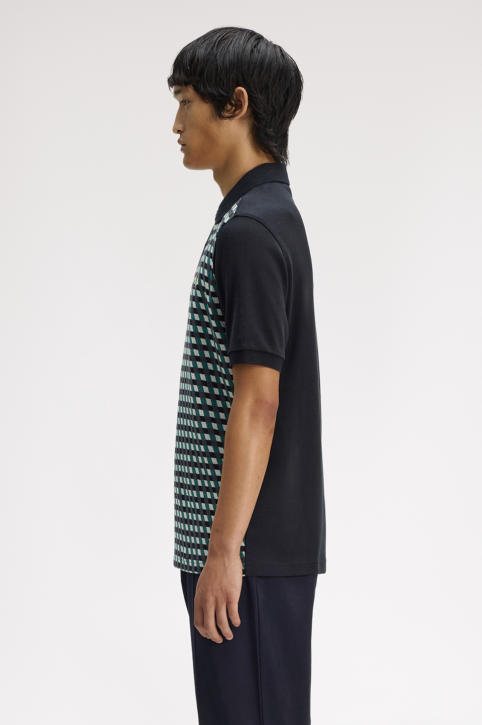 フレッドペリー　ポロシャツ Geometric Polo Shirt(S 102：BLACK): | FRED PERRY JAPAN | フレッド