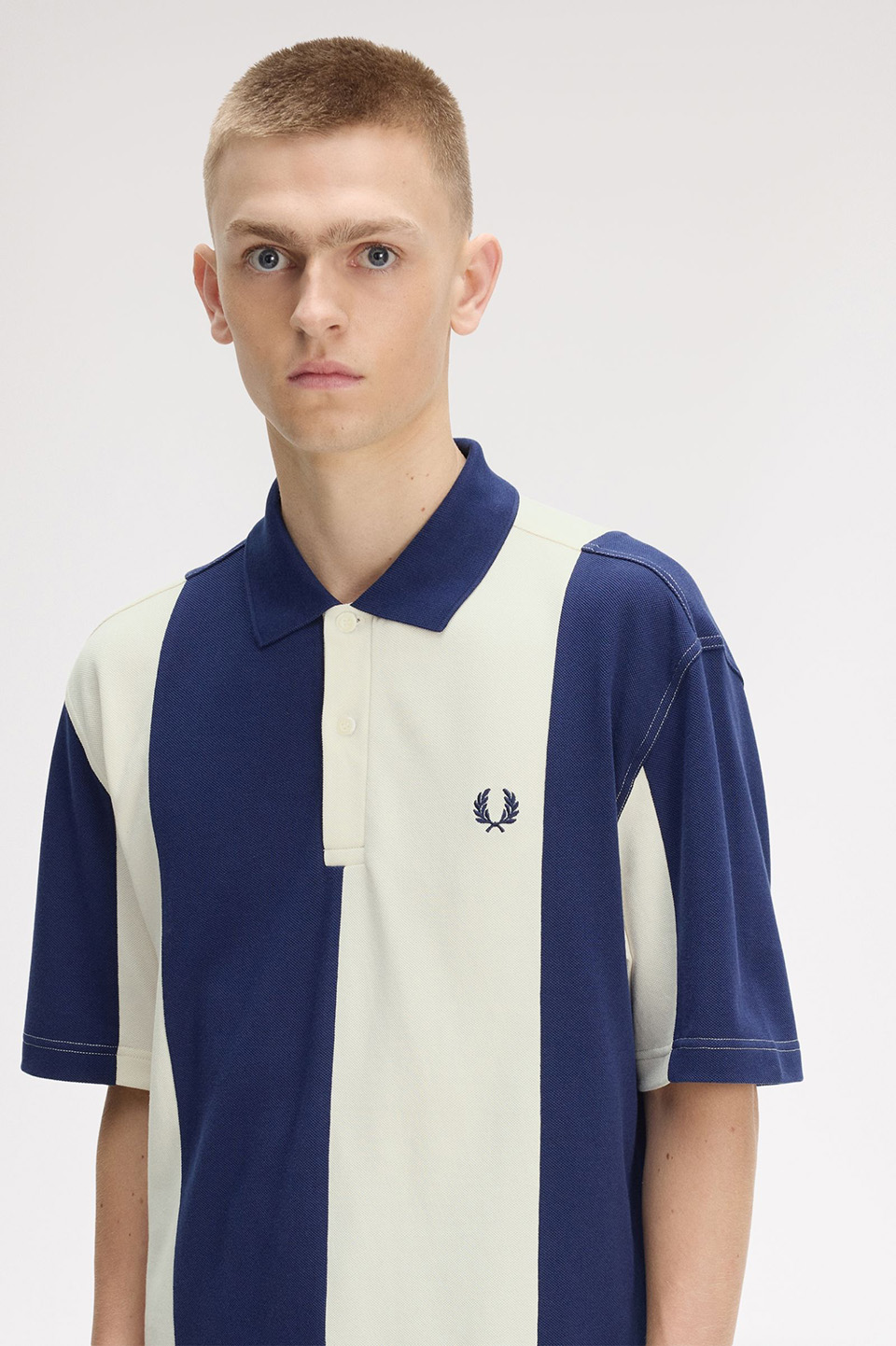 FRED PERRY フレッドペリー ポロシャツ　SHIPS Cut And Sew Panel Polo Shirt(S 143：FRENCH NAVY): | FRED PERRY