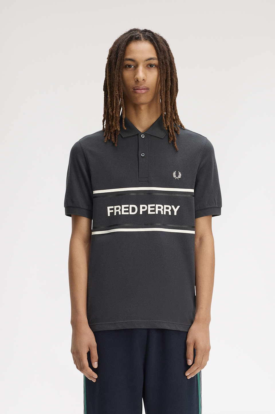 Fred Perry Graphic Polo Shirt(S 297：ANCHOR GREY): | FRED PERRY