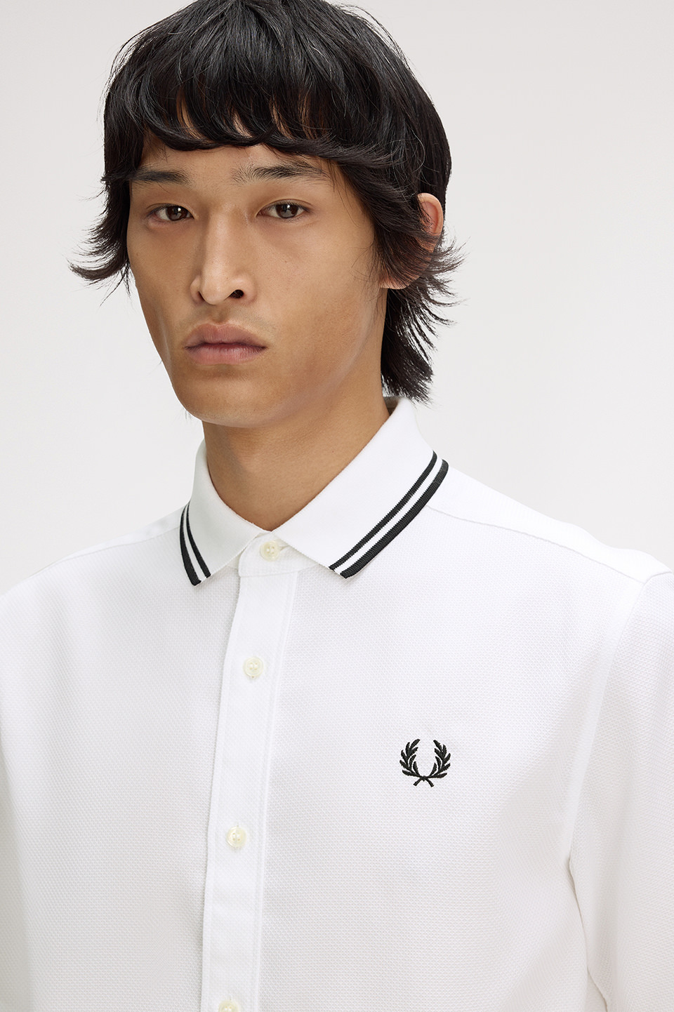 Polo Collar Shirt(S 100：WHITE): | FRED PERRY JAPAN | フレッド