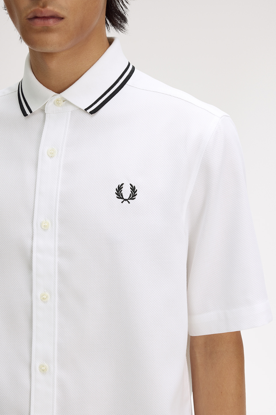 Polo Collar Shirt(S 100：WHITE): | FRED PERRY JAPAN | フレッド