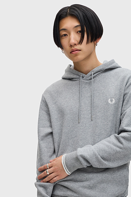 Tipped Hooded Sweatshirt
