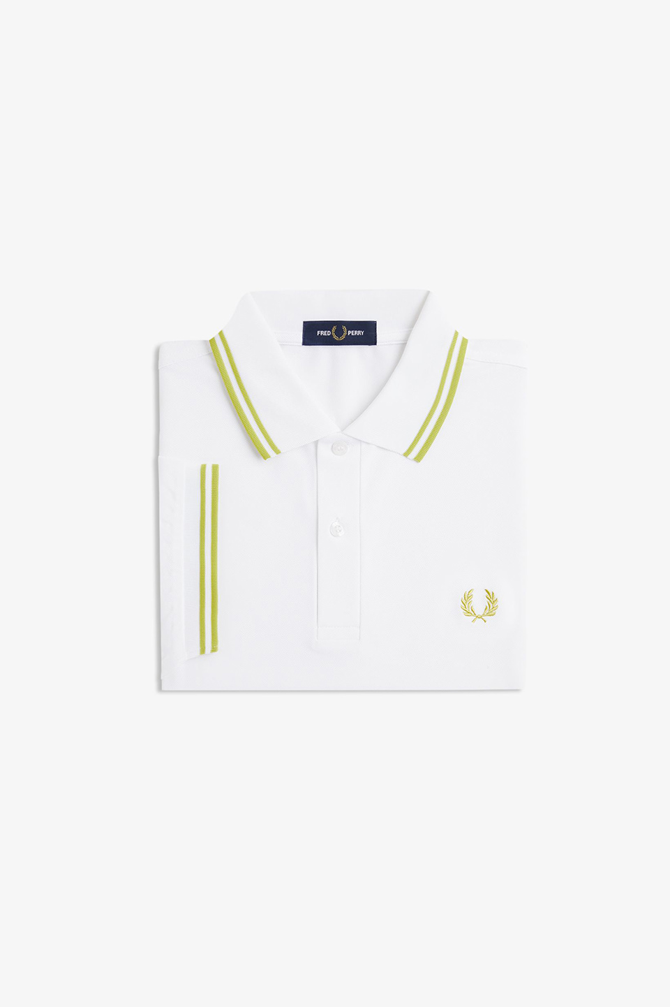 Fred Perry ホワイト ゴールド 長袖ポロシャツ 中古・古着通販】FRED