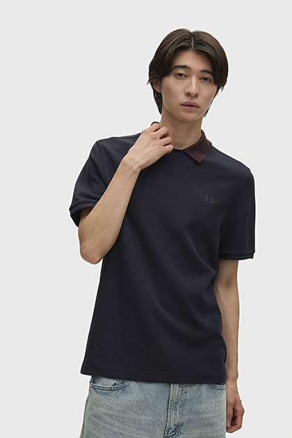 フレッドペリー ポロシャツ Fred Perry サイズS Jacquard Pullover Polo Shirt(S 608：NAVY): | FRED PERRY JAPAN