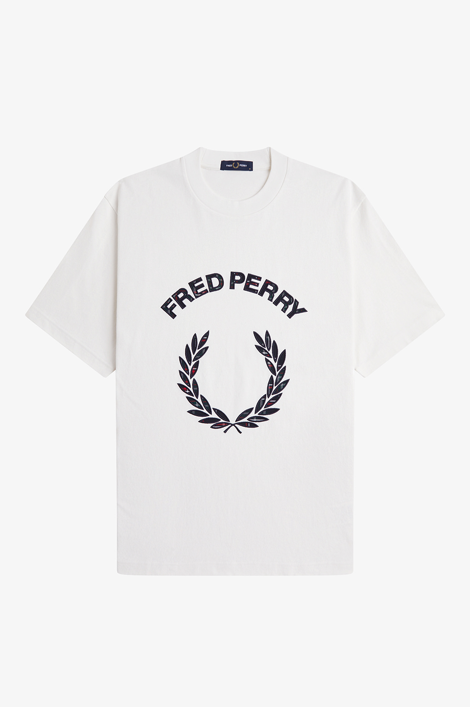 FRED PERRY Tシャツ 新品未使用！ Tartan Applique T-Shirt(S 129：SNOW WHITE): | FRED PERRY JAPAN