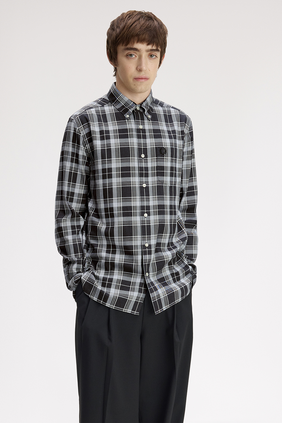 Tartan Shirt(S 948：CHARCOAL MARL): | FRED PERRY JAPAN | フレッド