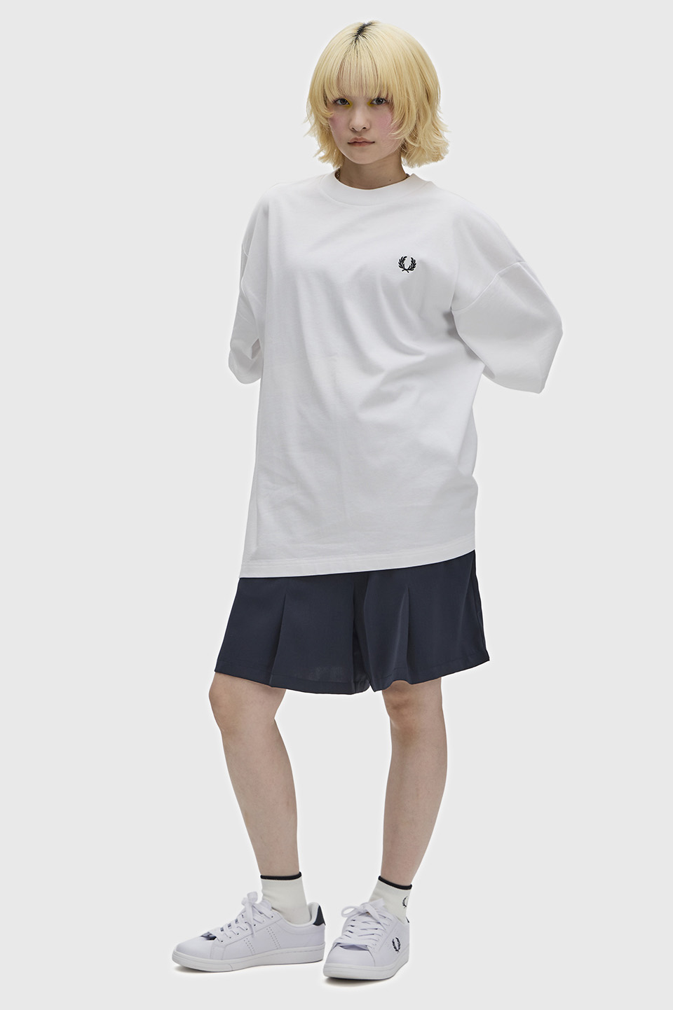 Oversized T-Shirt(XS 100：WHITE): | FRED PERRY JAPAN | フレッド