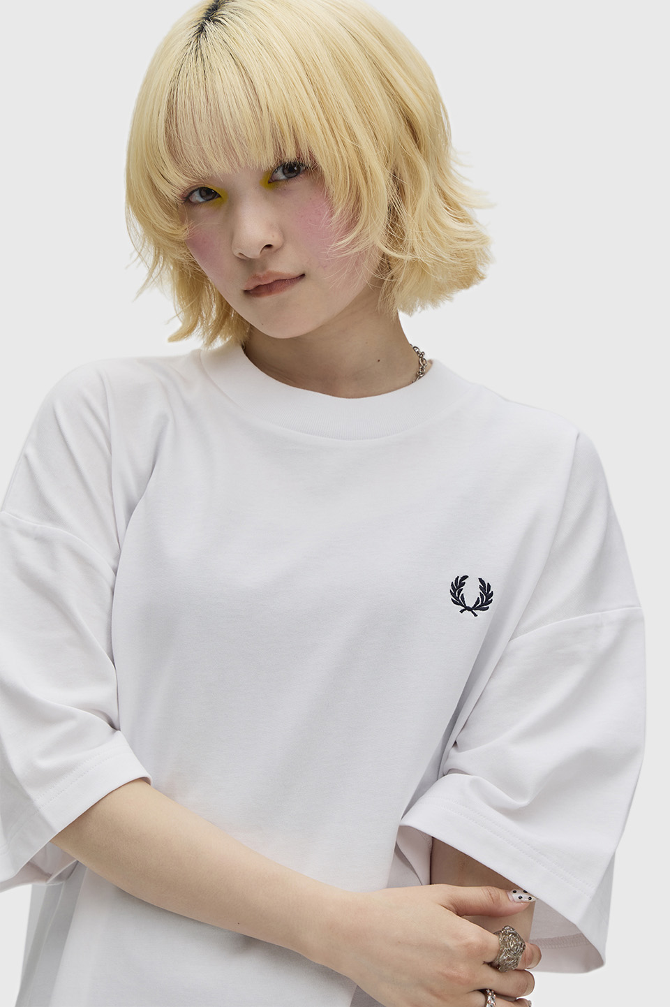 Oversized T-Shirt(XS 100：WHITE): | FRED PERRY JAPAN | フレッド