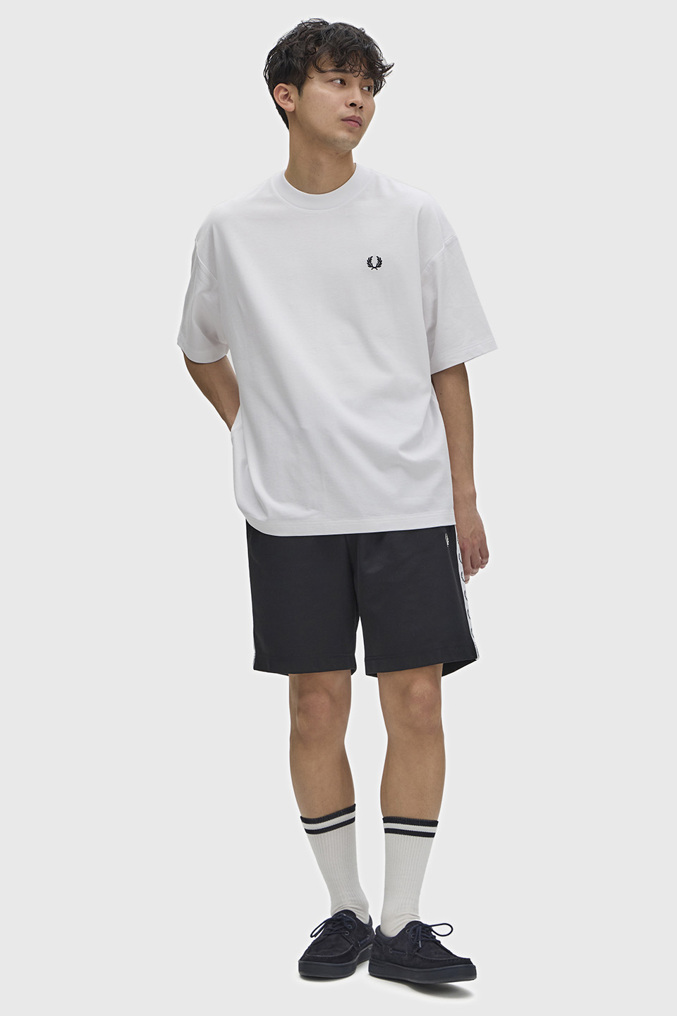 Oversized T-Shirt(XS 100：WHITE): | FRED PERRY JAPAN | フレッド