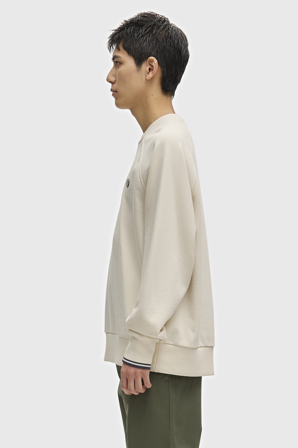 Tipped Crew Neck Sweatshirt(S 560：ECRU): | FRED PERRY JAPAN