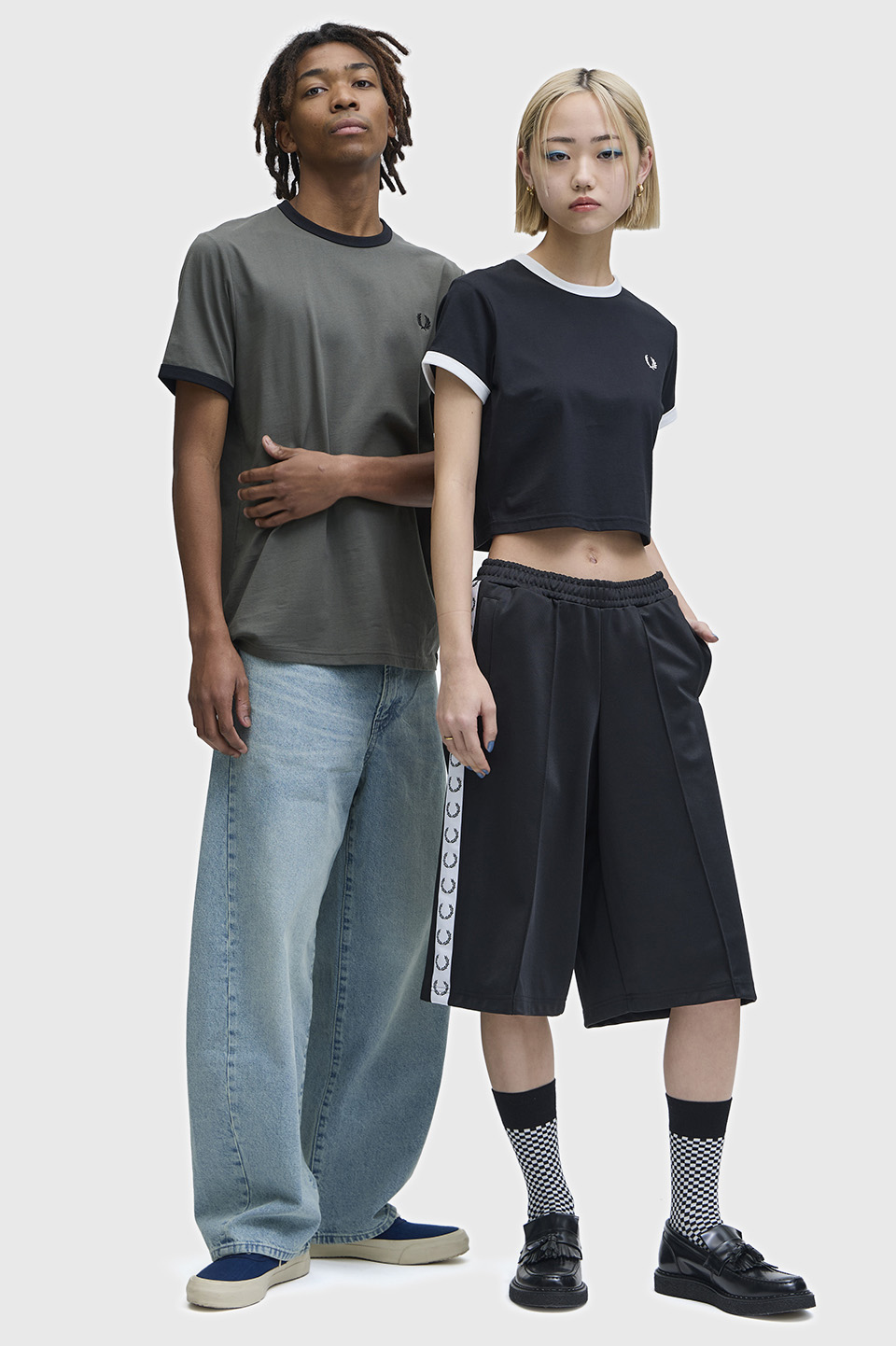 Ringer T-Shirt U70:FIELD GREEN / BLACK S