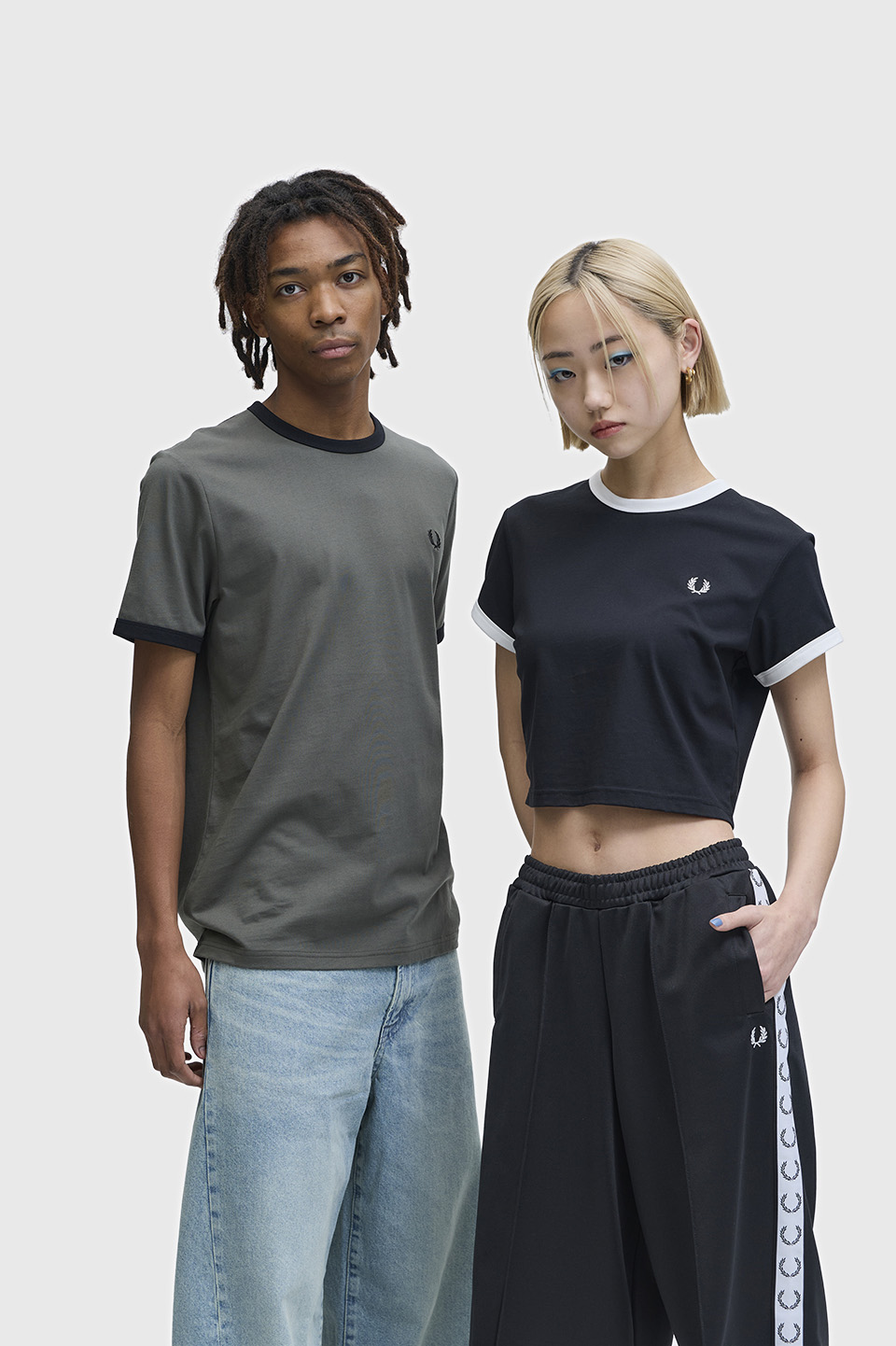 Ringer T-Shirt U70:FIELD GREEN / BLACK S