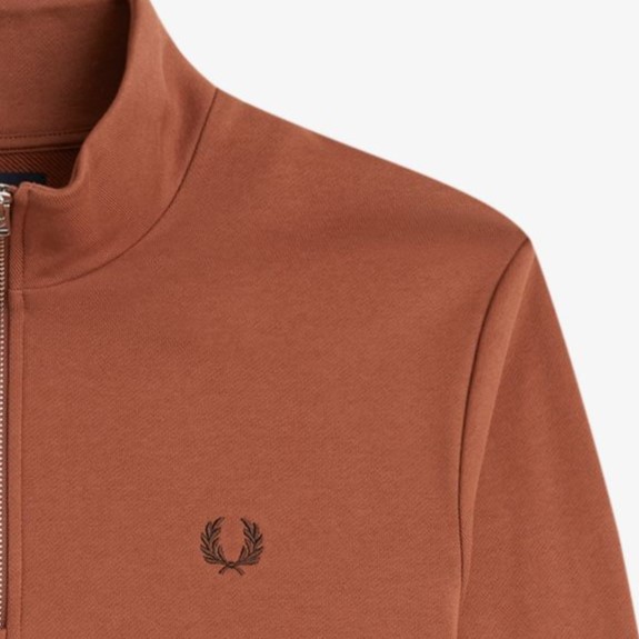 Half Zip Sweatshirt(S 324:CINNAMON): | FRED PERRY JAPAN Half Zip Sweatshirt(S 324:CINNAMON): | FRED PERRY JAPAN