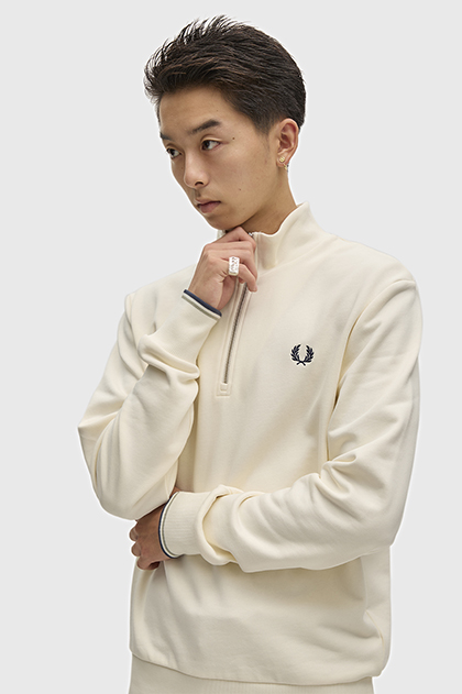 Half Zip Sweatshirt(S 102：BLACK): | FRED PERRY JAPAN | フレッド