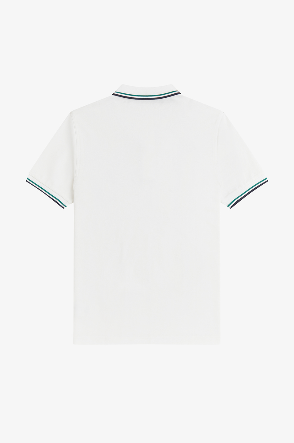 The Fred Perry Shirt - M3600 02C:SNOW WHITE / SPORT GREEN / NAVY S