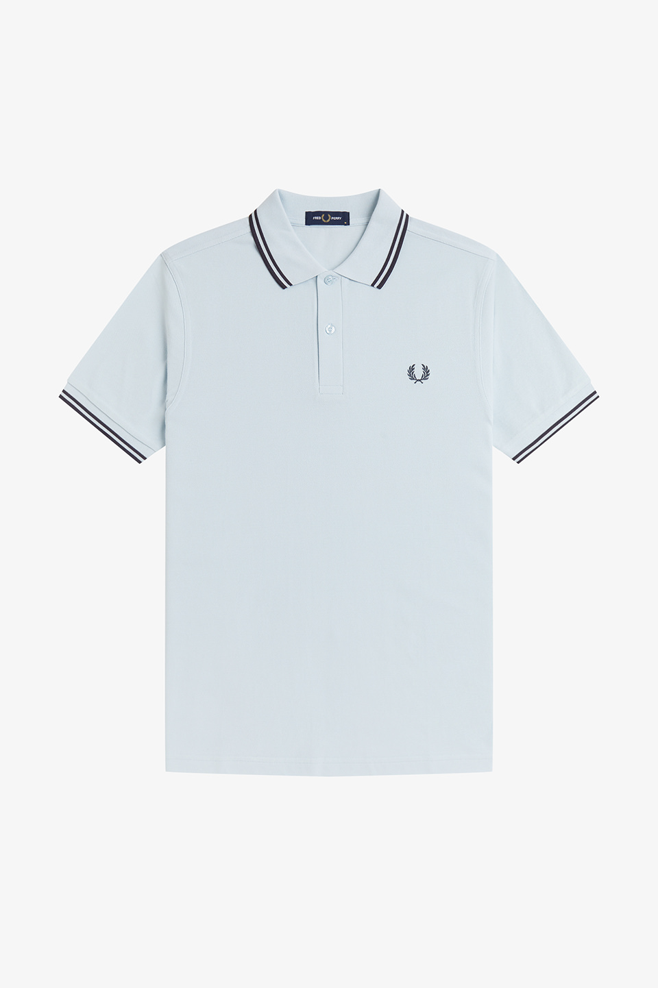 The Fred Perry Shirt - M3600 03C:LIGHT ICE / ANCHOR GREY S