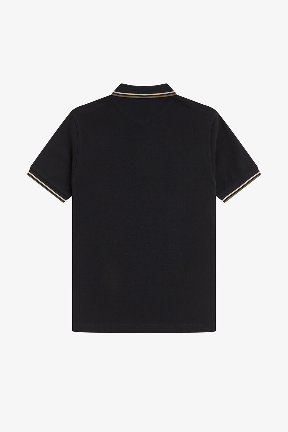 The Fred Perry Shirt - M3600 06C:BLACK / OATMEAL / LAUREL S