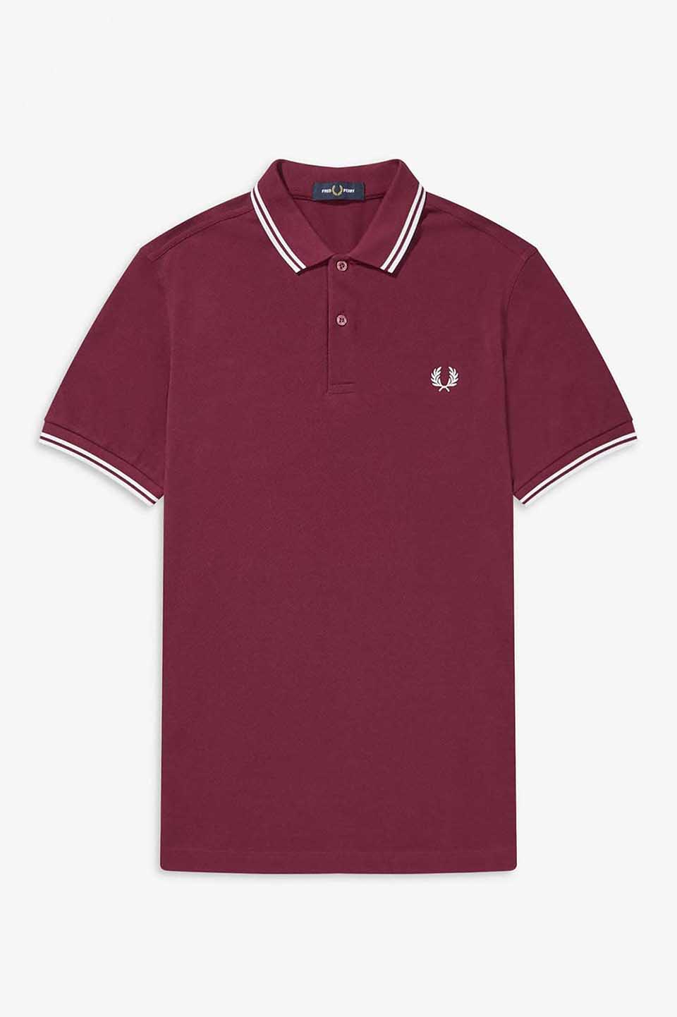 The Fred Perry Shirt - M3600(XS 122：PORT / STEEL / ECRU): | FRED 