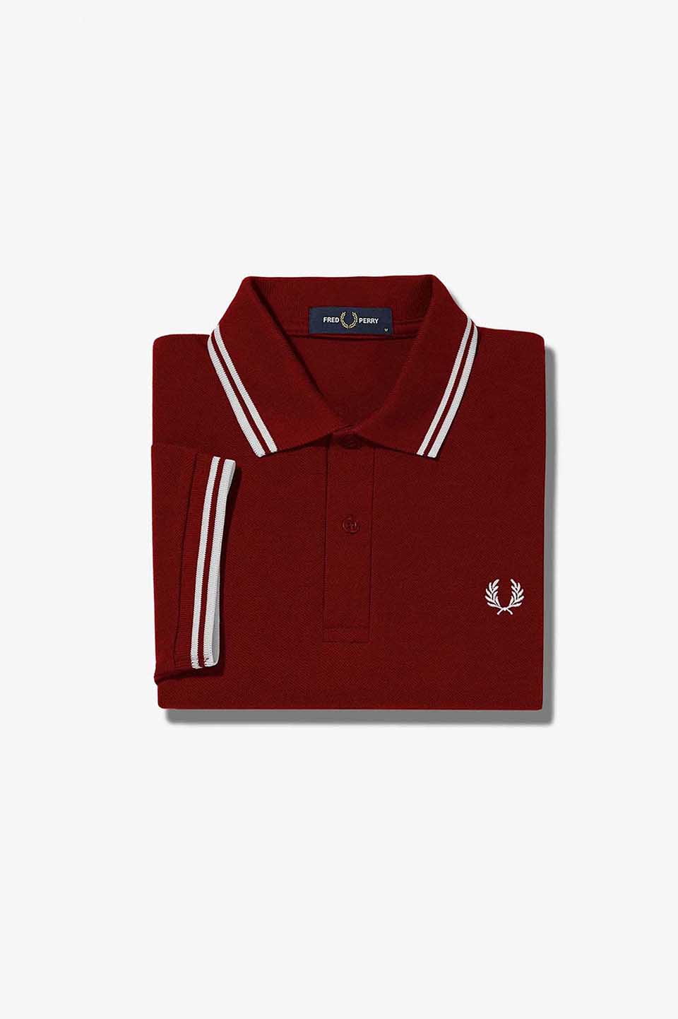 The Fred Perry Shirt - M3600(XS 122：PORT / STEEL / ECRU): | FRED