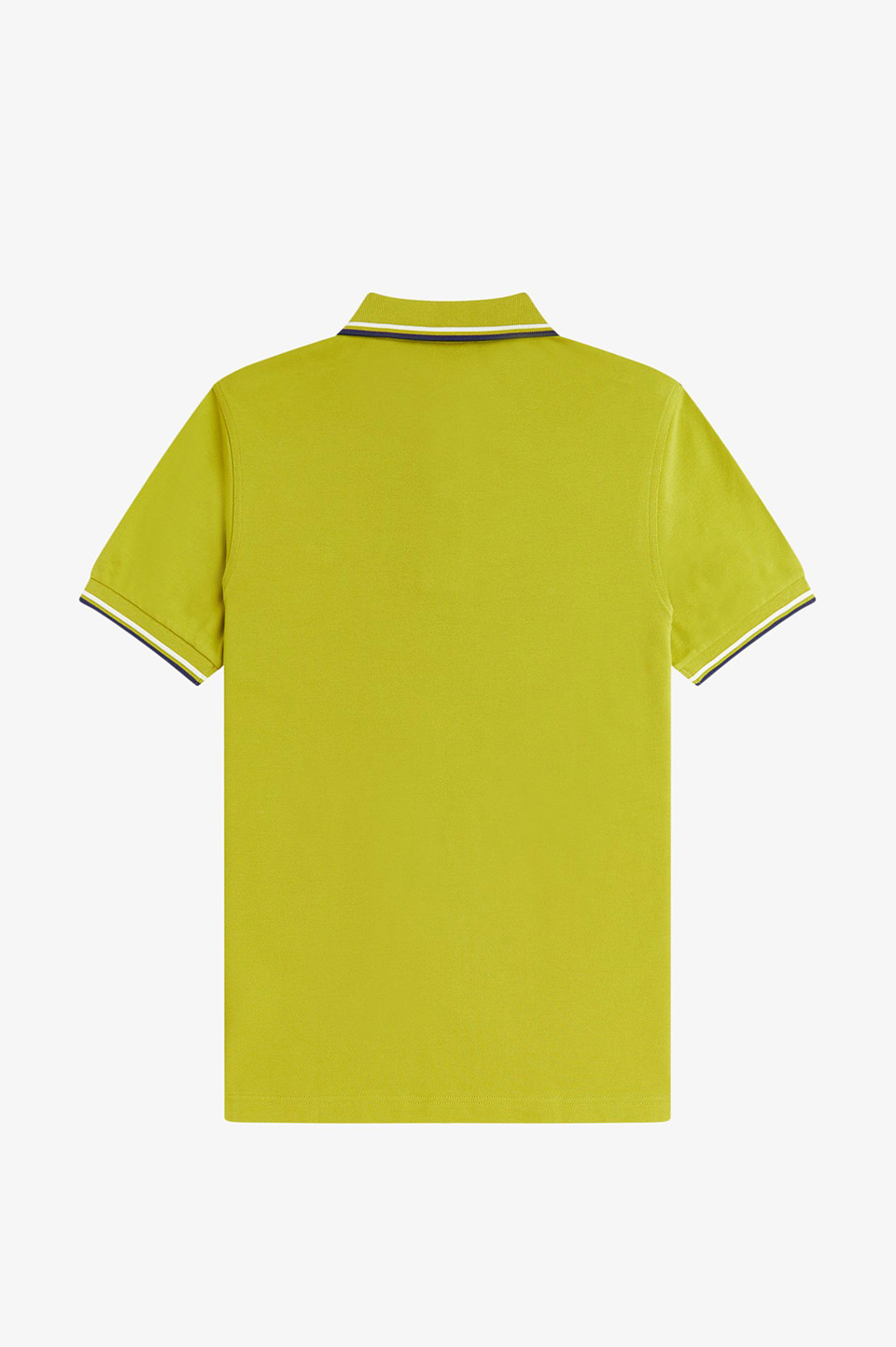 The Fred Perry Shirt - M3600 47A:TENNIS BALL YELLOW / ECRU / FRENCH NAVY S