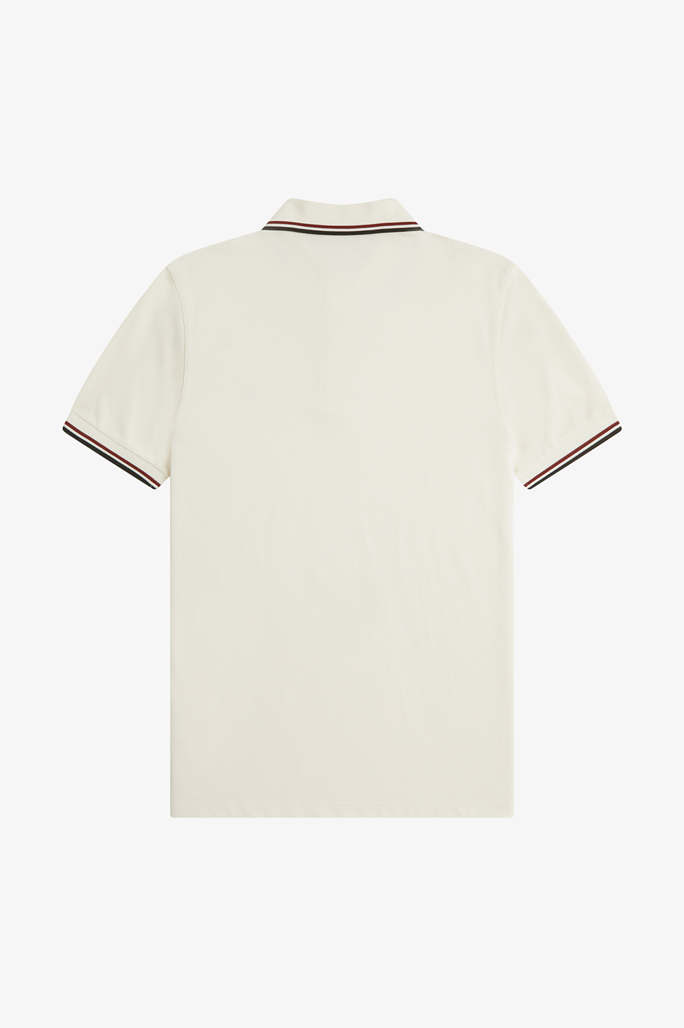 The Fred Perry Shirt - M3600 69C:ECRU / BRNDY / NIGHT GREEN S