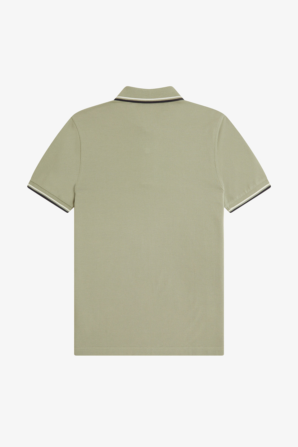 The Fred Perry Shirt - M3600 76C:SEAGRASS / ECRU / AIRFORCE S