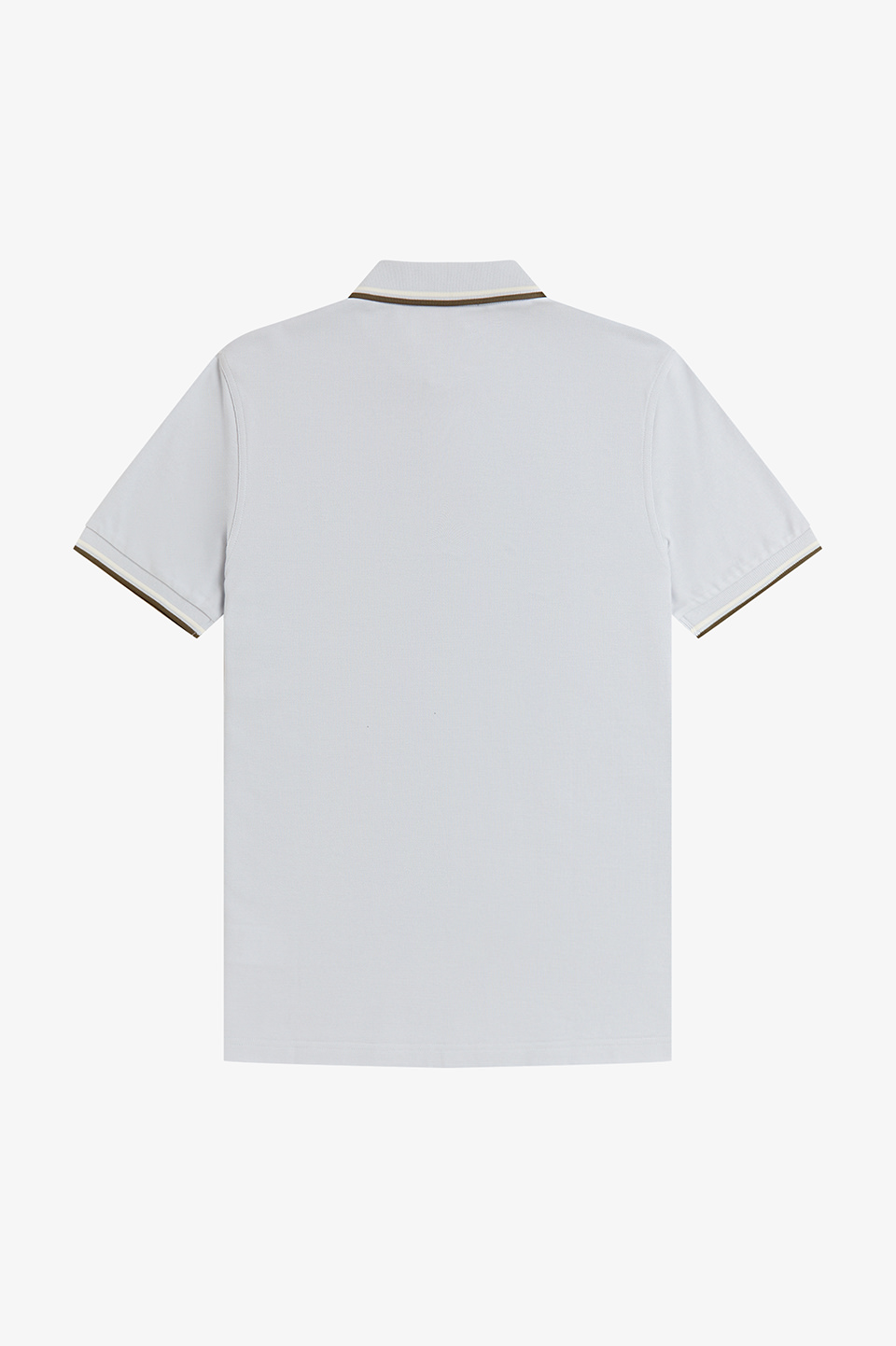 The Fred Perry Shirt - M3600 80B:DUSKY BLUE / ECRU / LAUREL S