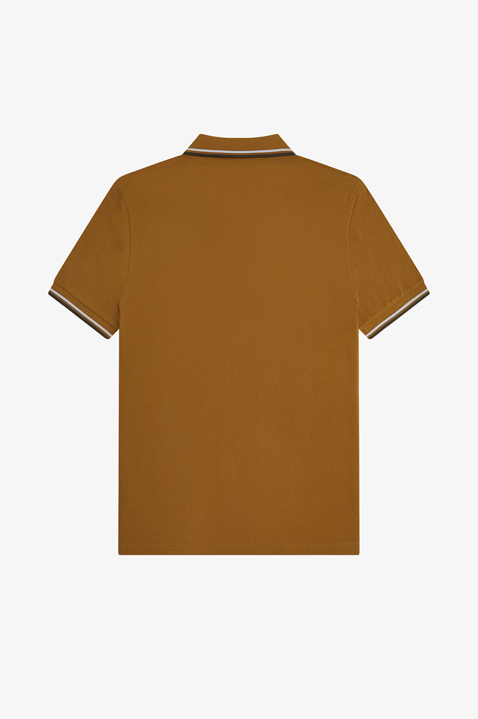 The Fred Perry Shirt - M3600 80C:DARK CARAMEL / BLUE / GREEN S