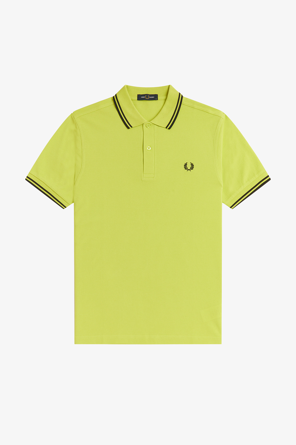 The Fred Perry Shirt - M3600 84B:CITRON / BLACK S