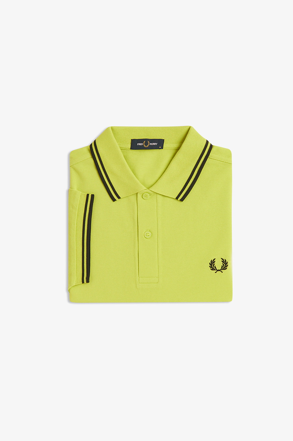 The Fred Perry Shirt - M3600 84B:CITRON / BLACK S