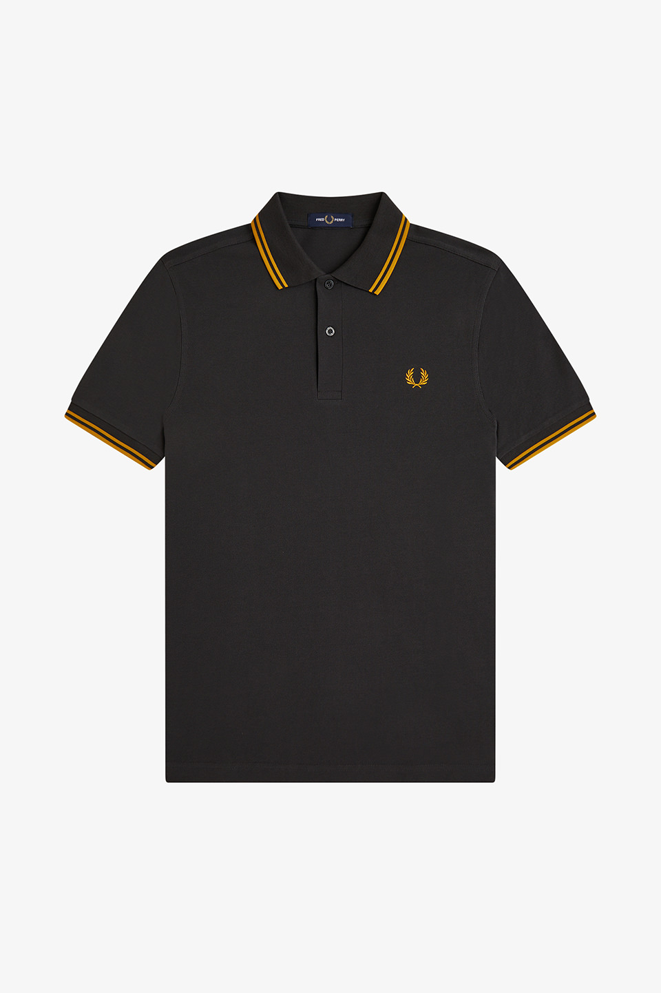 The Fred Perry Shirt - M3600 85C:ANCHOR GREY / GOLDEN S