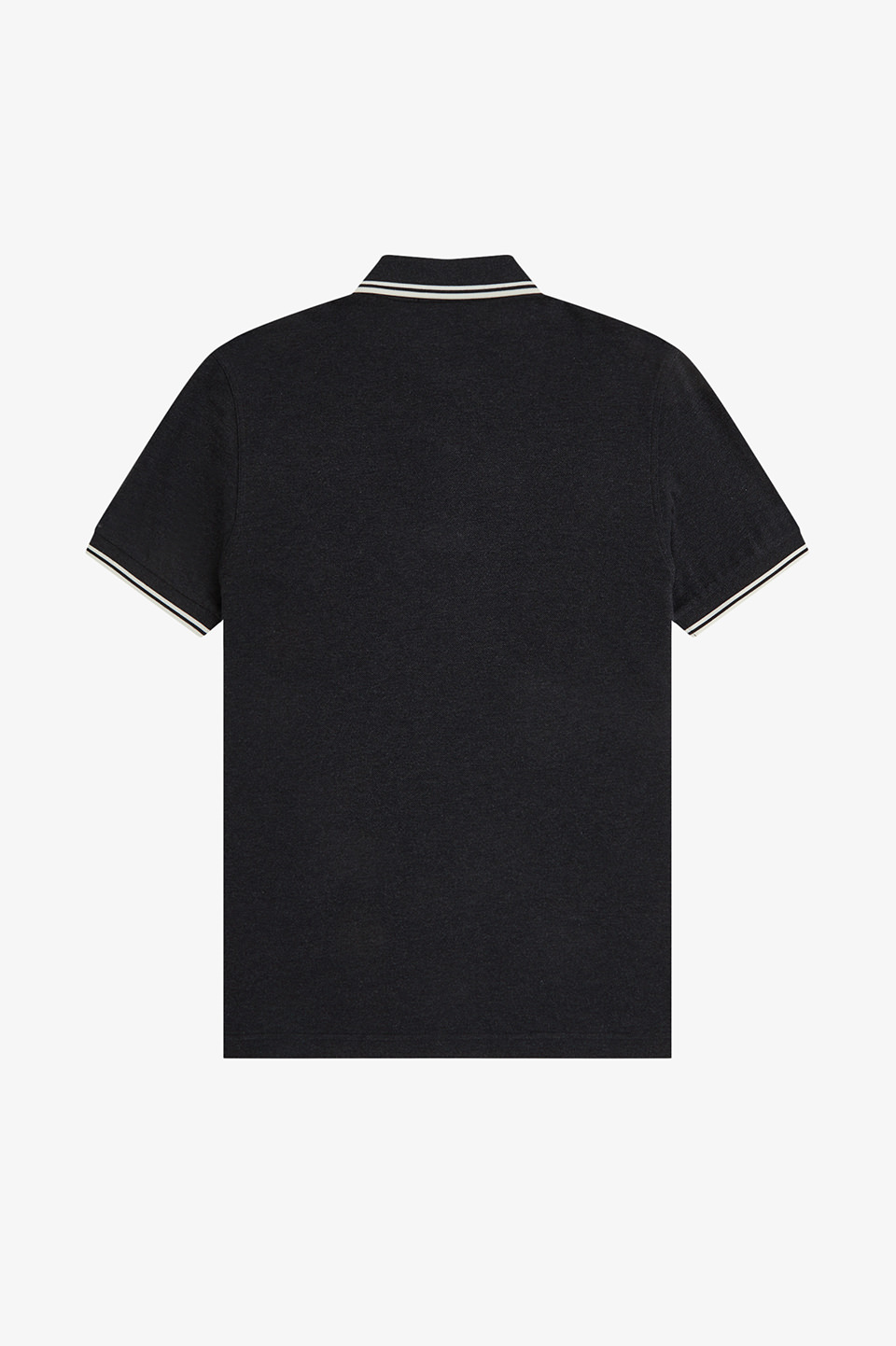 The Fred Perry Shirt - M3600 89C:CHARCOAL MARL / ECRU / ECRU S