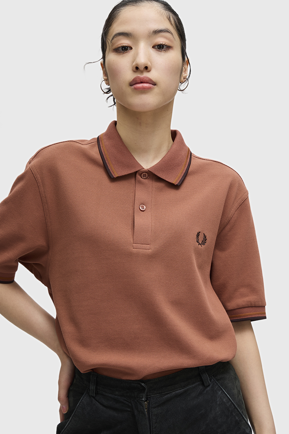 FRED PERRY フレッドペリー 日本製 上のみ オレンジMサイズ カラー/オレンジ | FRED PERRY JAPAN | フレッドペリー日本公式