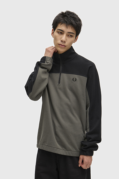 Colour Block Half-Zip Sweatshirt