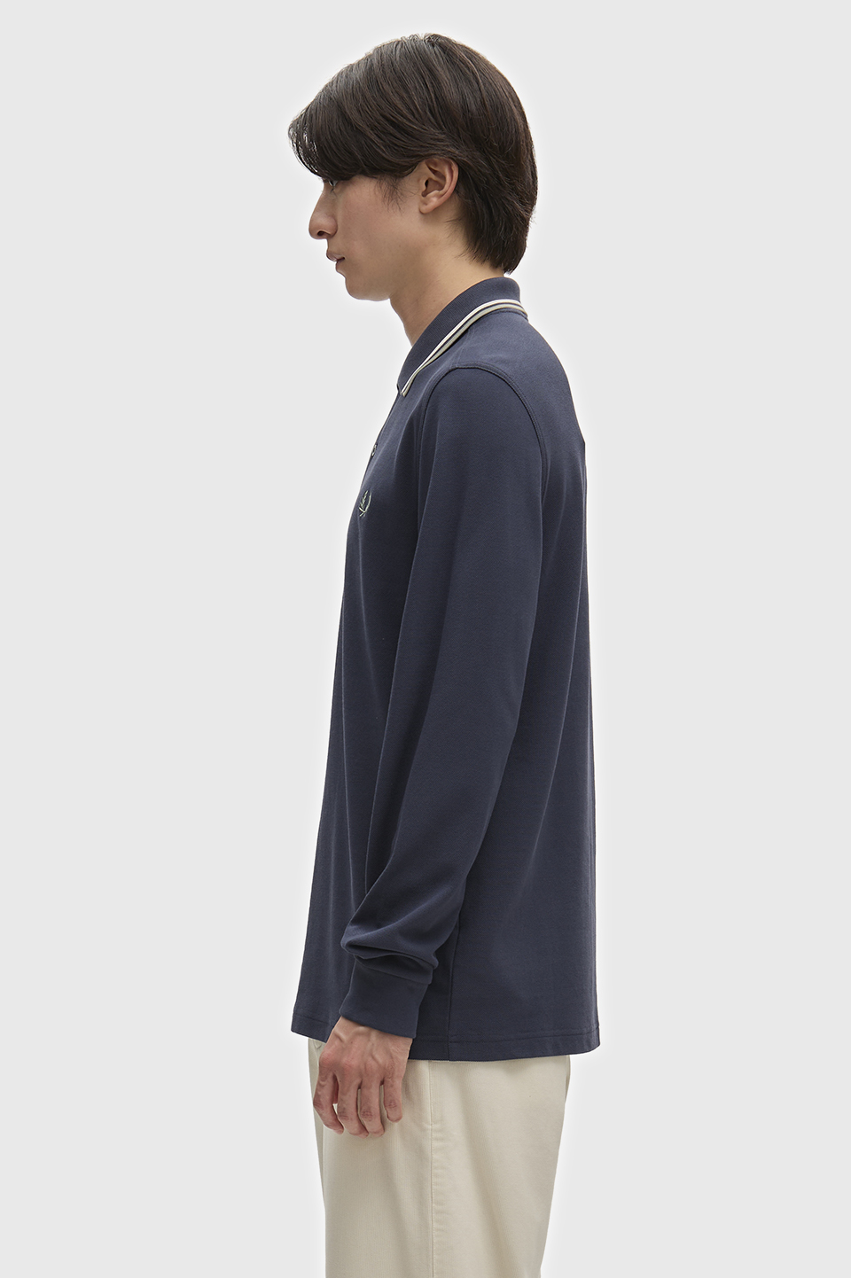 The Fred Perry Shirt - M3636 72C:AIRFORCE / ECRU / SEAGRASS S