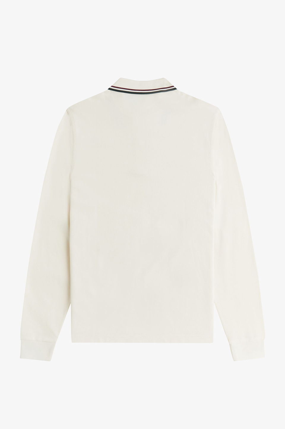 The Fred Perry Shirt - M3636 84A:ECRU / OX BLOOD / GRASSROOTS S