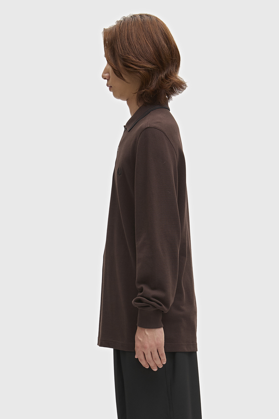 The Fred Perry Shirt - M3636 86C:RICH BROWN / BLACK S