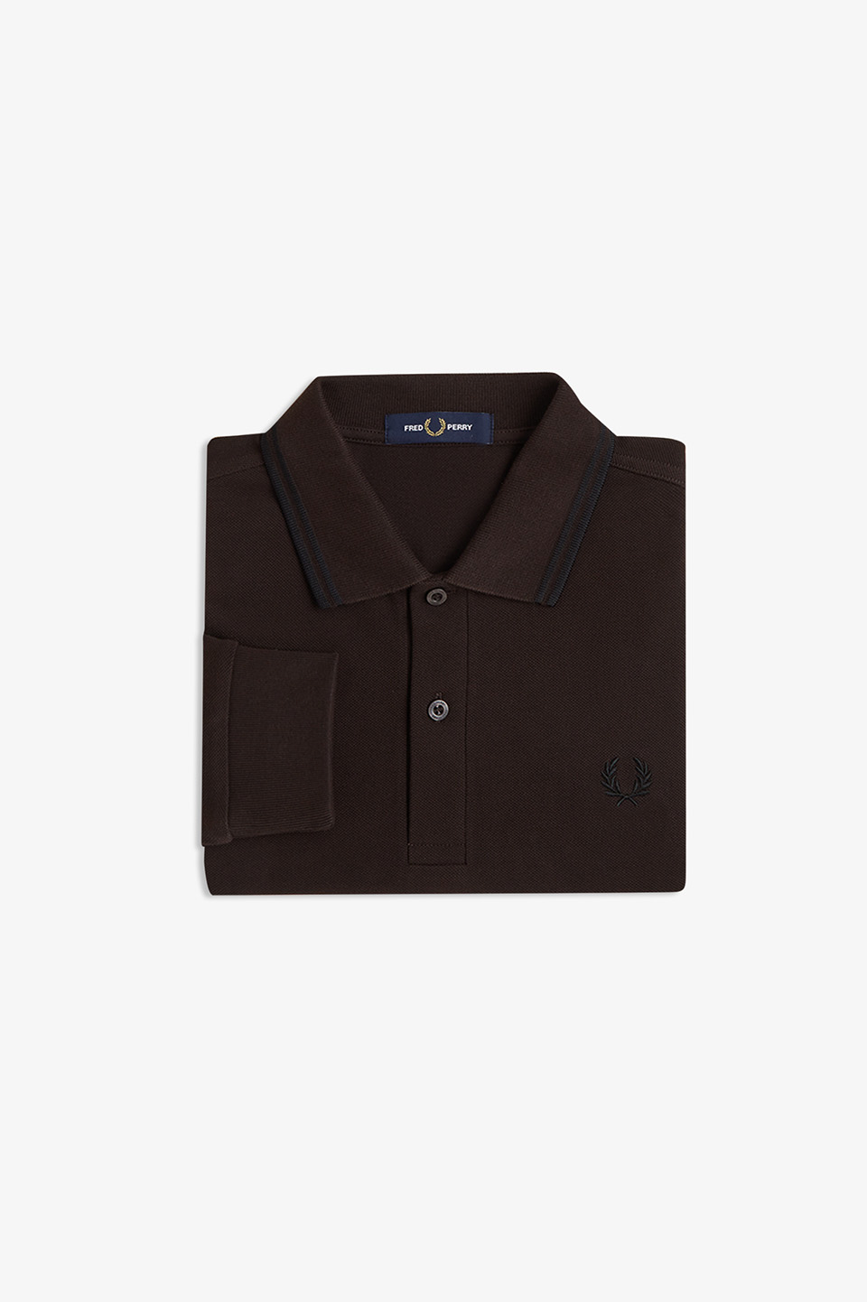 The Fred Perry Shirt - M3636 86C:RICH BROWN / BLACK S