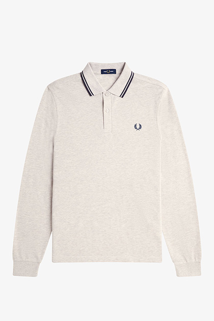フレッドペリー長袖ポロシャツ ベージュ系 The Fred Perry Shirt - G3636／フレッドペリー長袖ポロシャツ