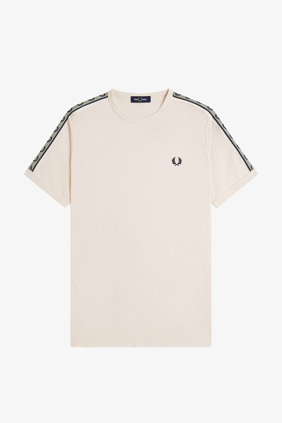 Contrast Tape Ringer T-Shirt 28B:ECRU / NAVY S